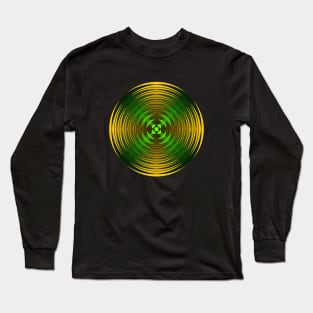 Fuzzy Circular Logic Yellow 5 Long Sleeve T-Shirt